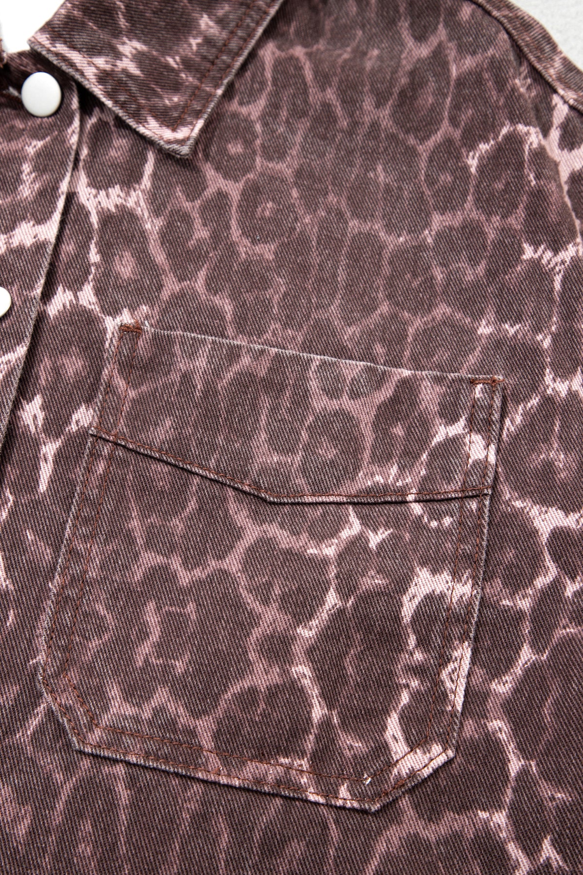 Leopard Print Denim Jacket