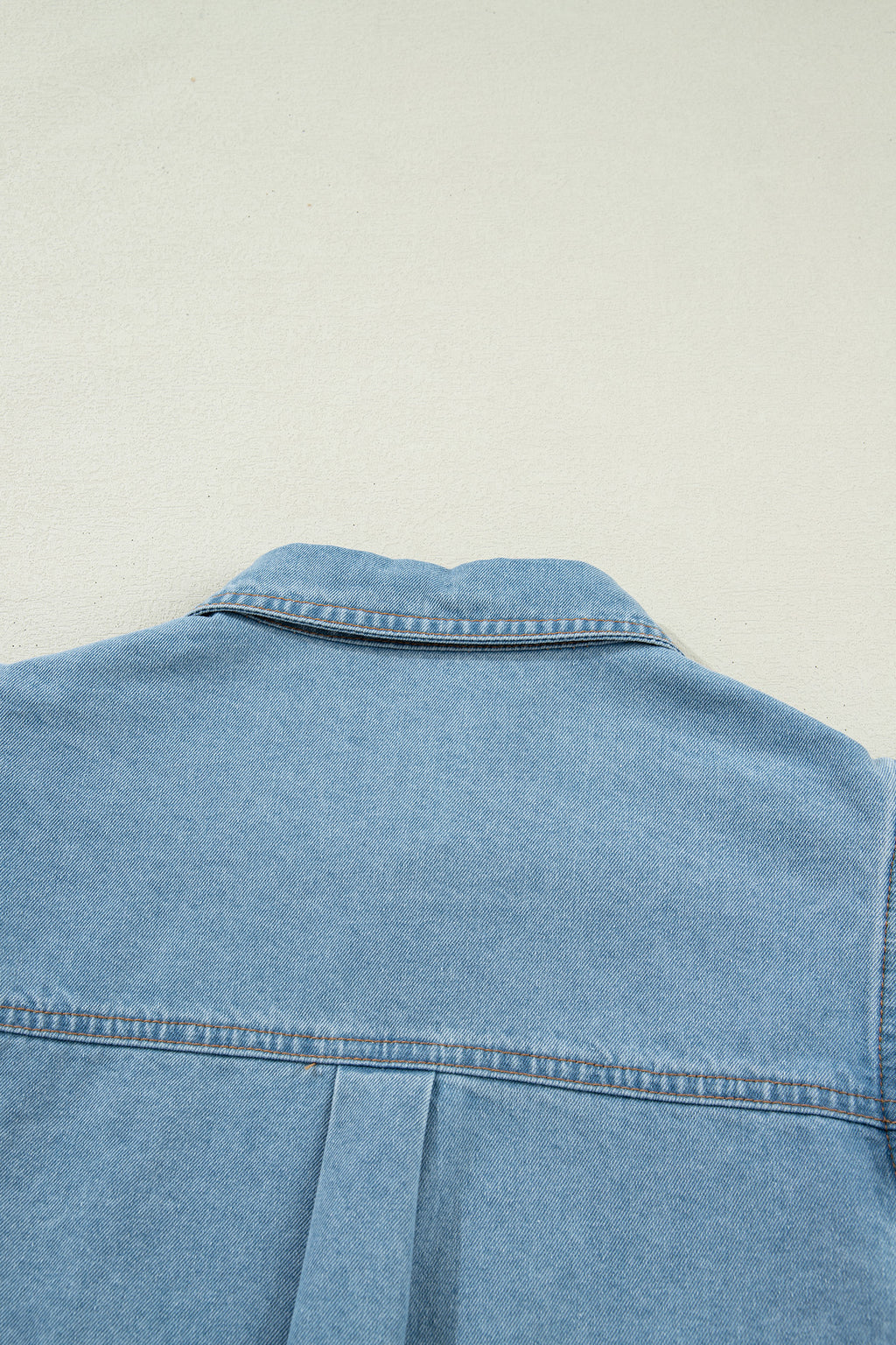 Ruffle Detail Denim Shirt