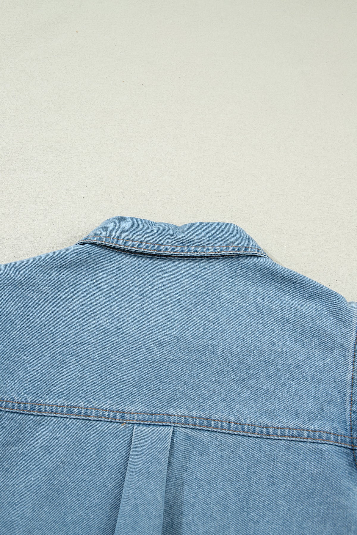 Ruffle Detail Denim Shirt