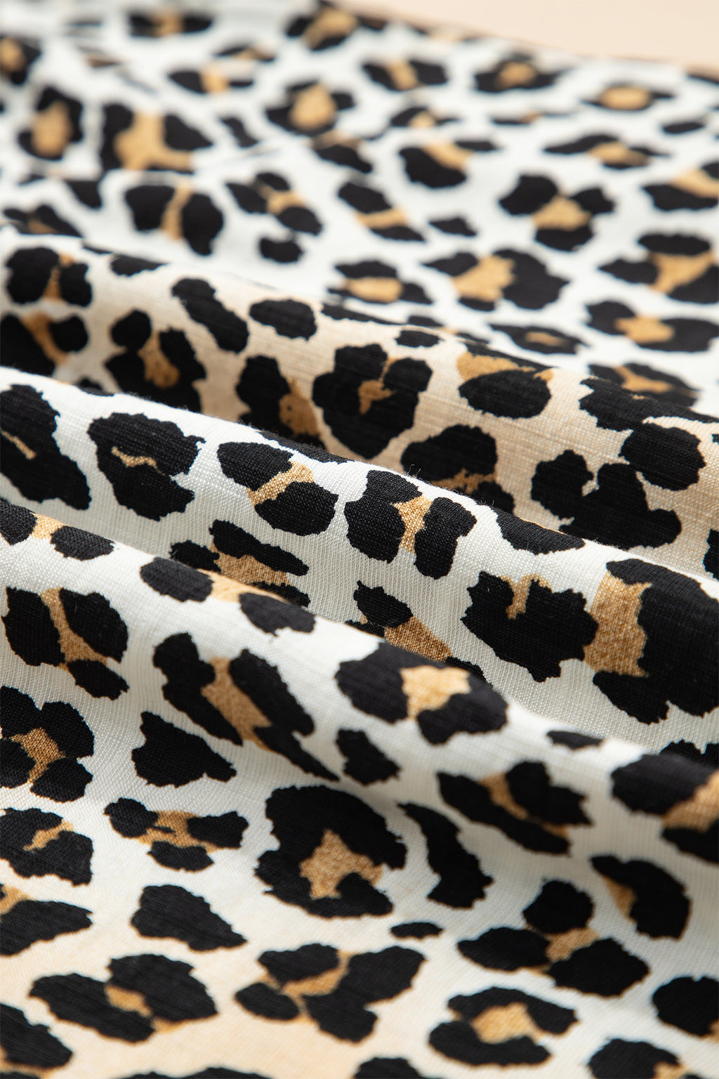 Short Sleeve Loose Leopard Mini Dress with Pockets