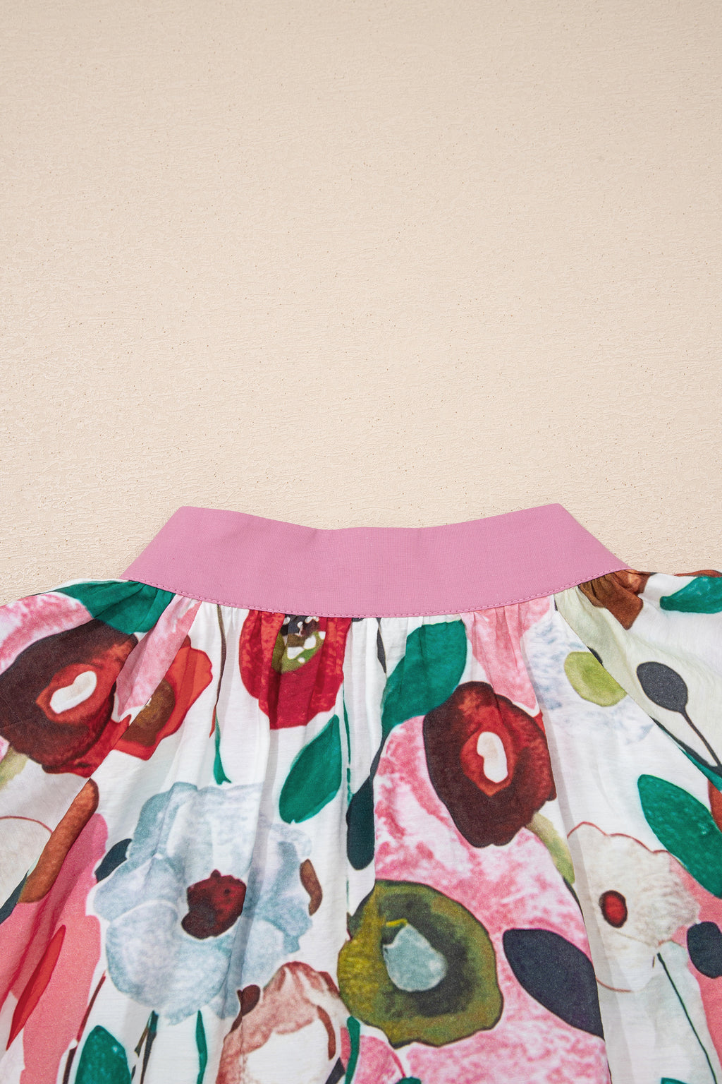 Plus Size Pink Floral Blouse