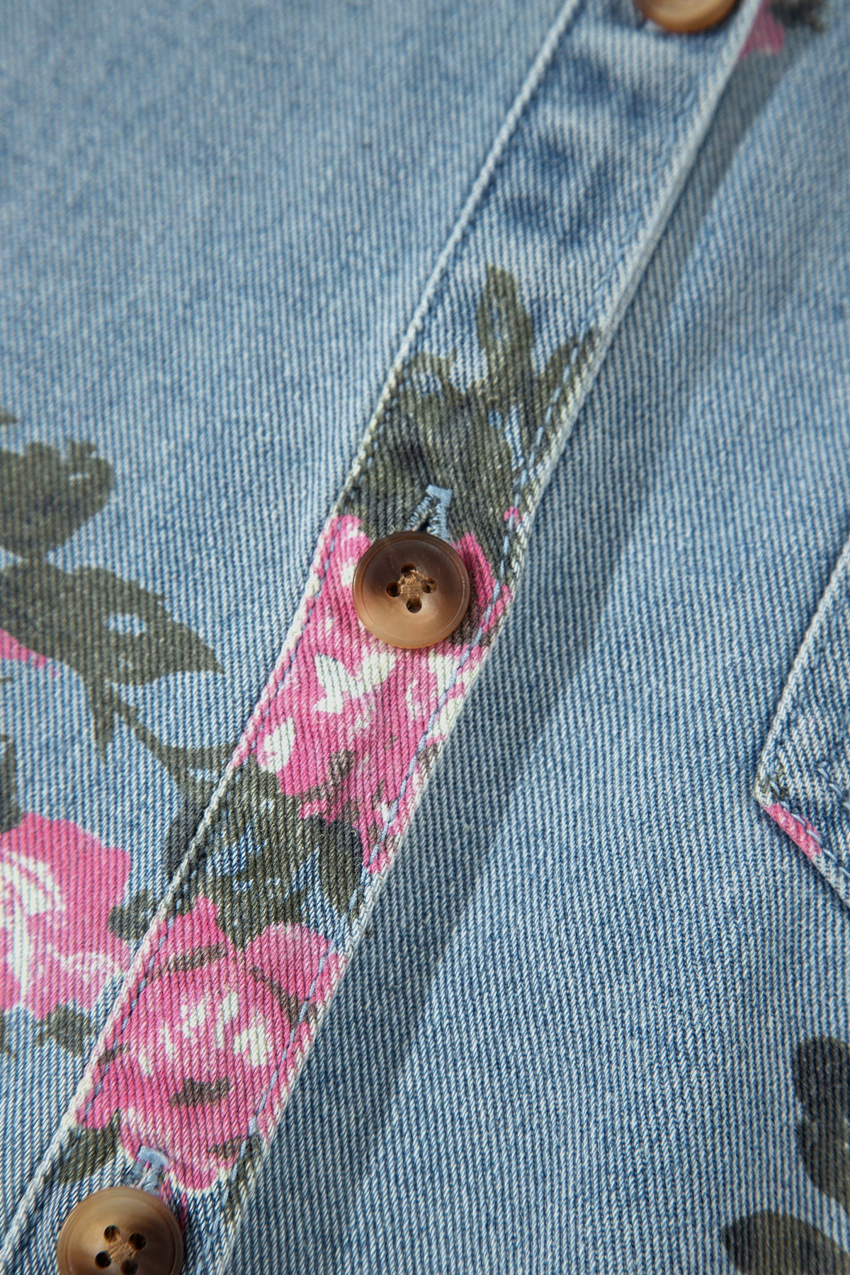 Floral Print Denim Jacket