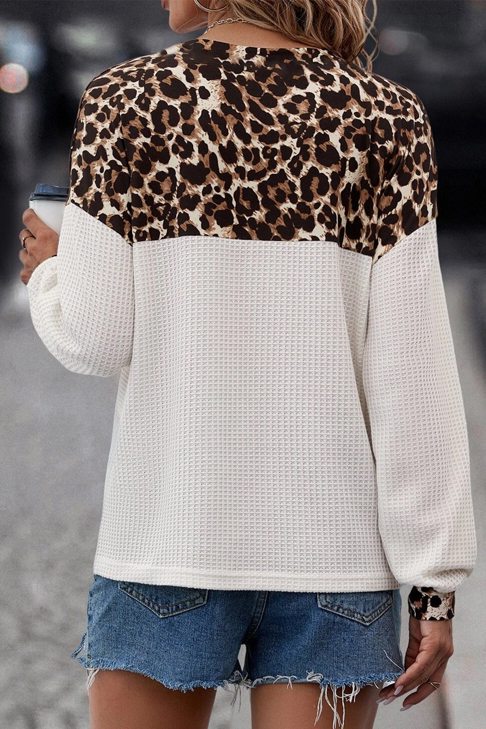White Leopard Top