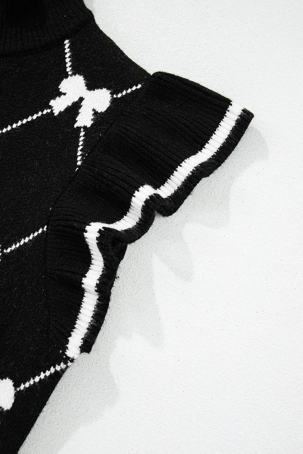 Black Preppy Vibes Sweater Tee
