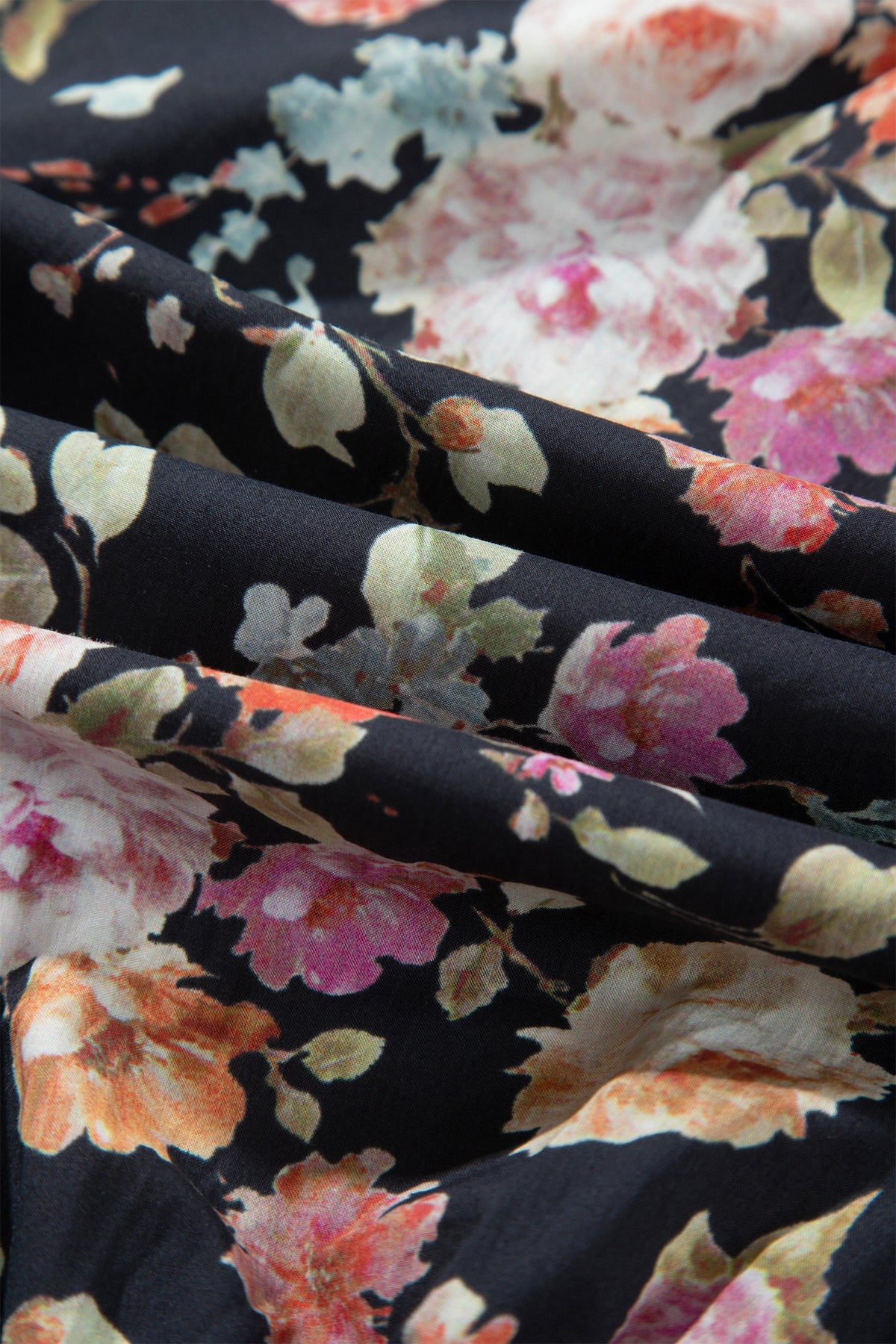 Floral Print Bracelet Sleeve Blouse