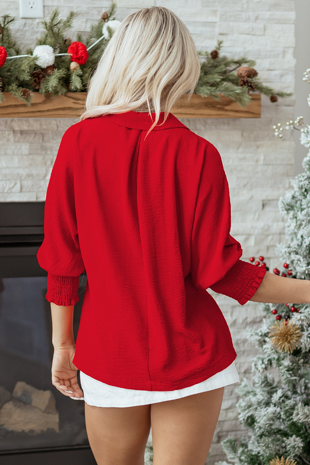 Fiery Red Tunic Top
