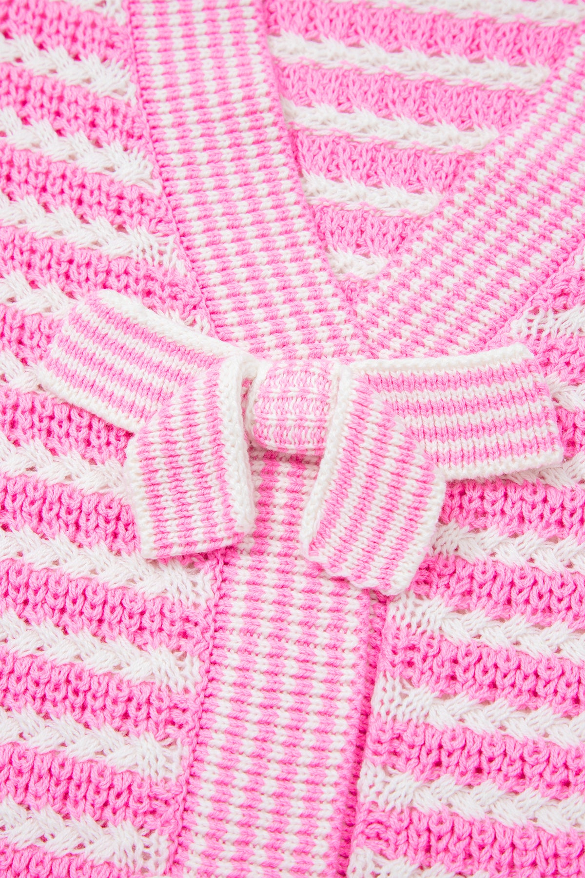 Sky Blue Stripe Bow Knot Sweater