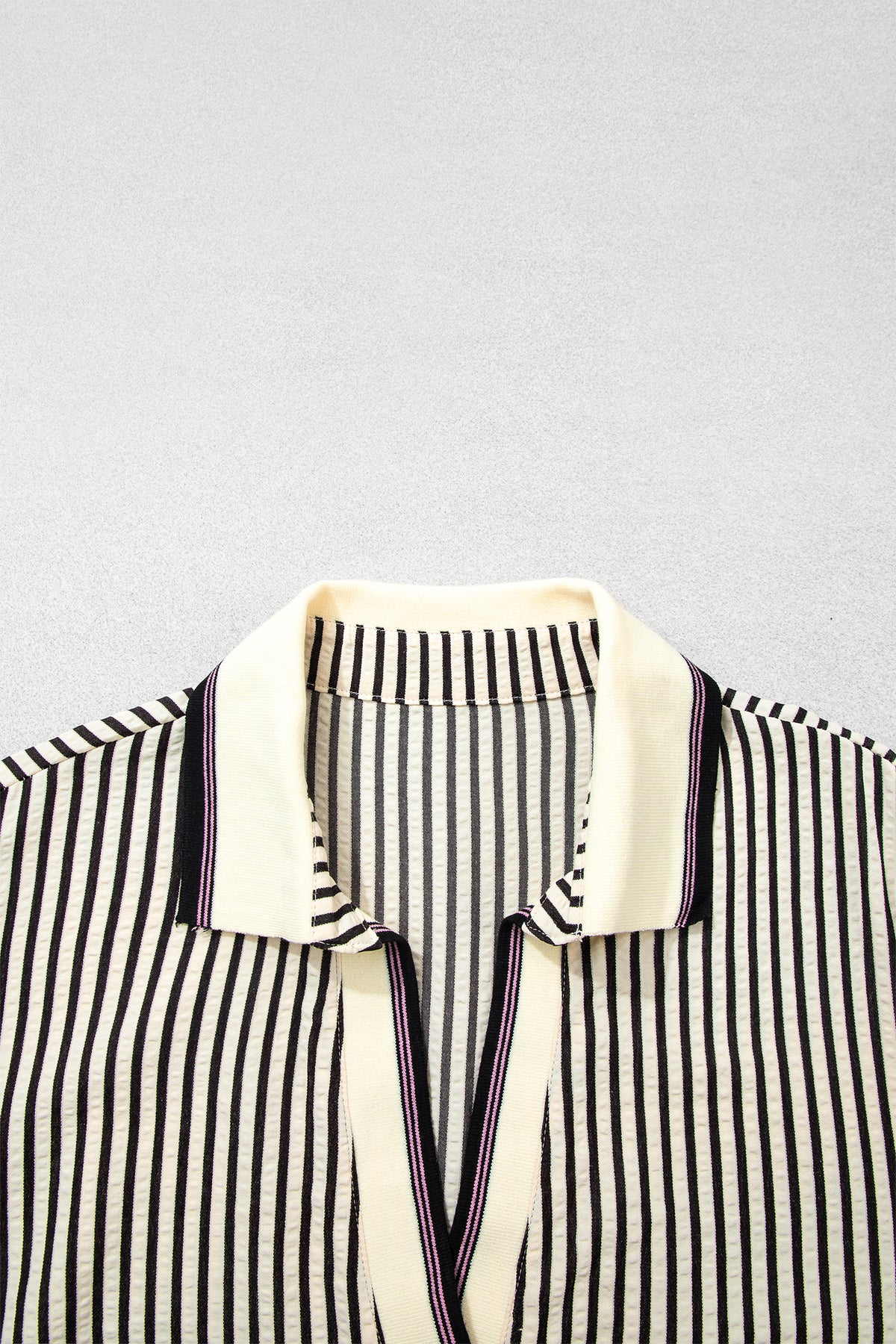 Plus Size Black Stripe Blouse