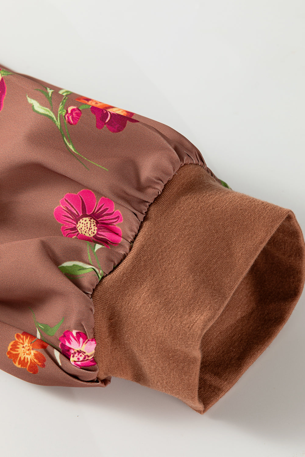 Plus size Brown Floral Blouse