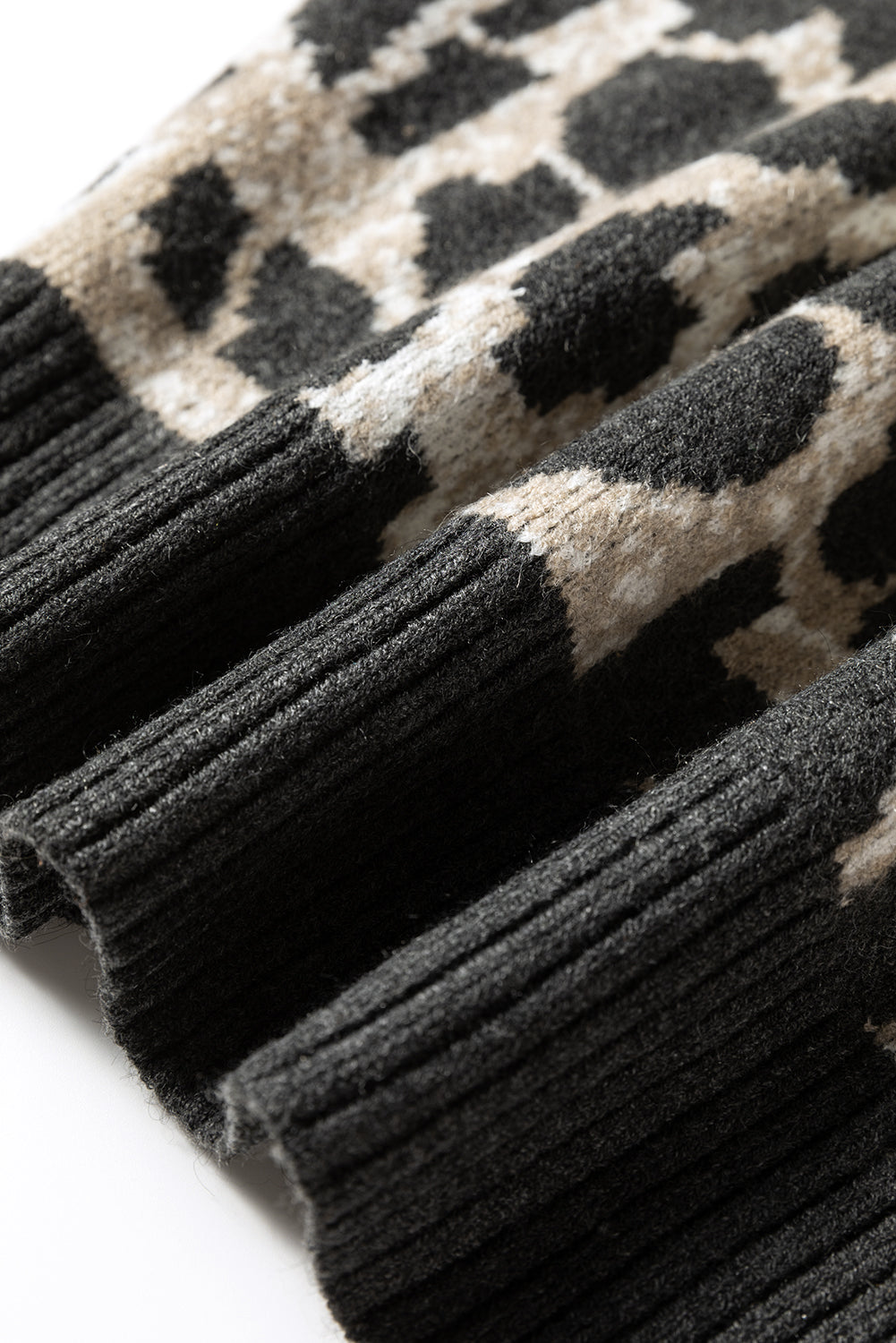 Carbon Grey Leopard Sweater