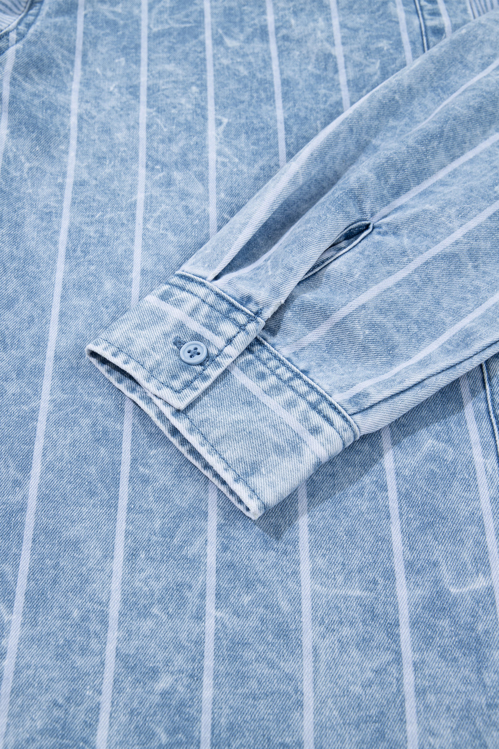 Stripe Vintage Washed Denim Shirt