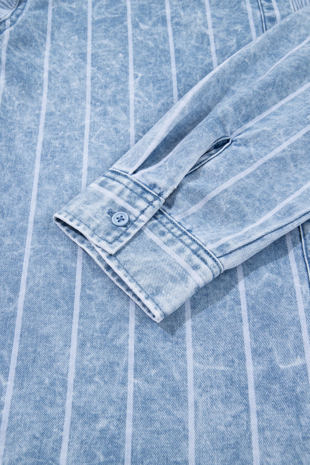 Stripe Vintage Washed Denim Shirt