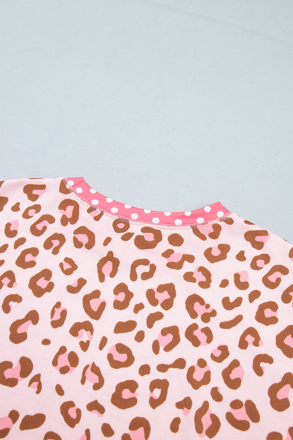 Leopard Polka Dot Long Sleeve Top