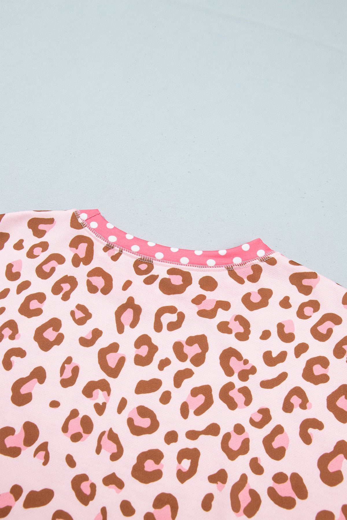 Leopard Polka Dot Long Sleeve Top