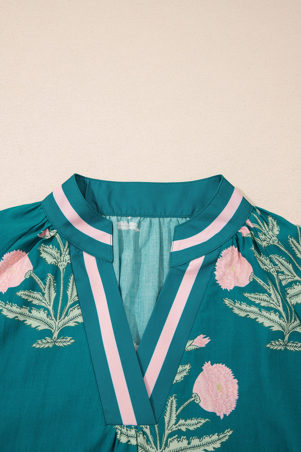 Casual Wild Flower 3/4 Sleeve Blouse