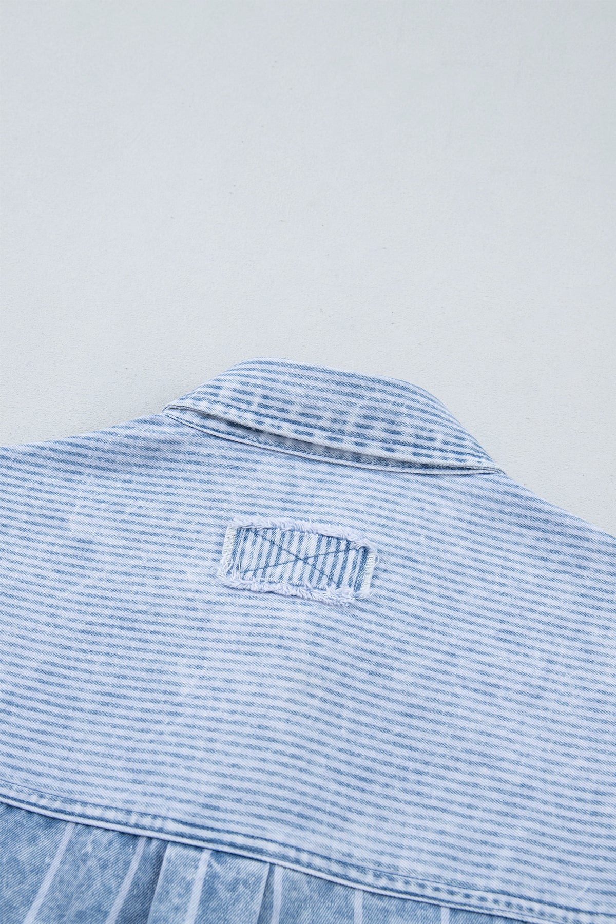 Stripe Vintage Washed Denim Shirt