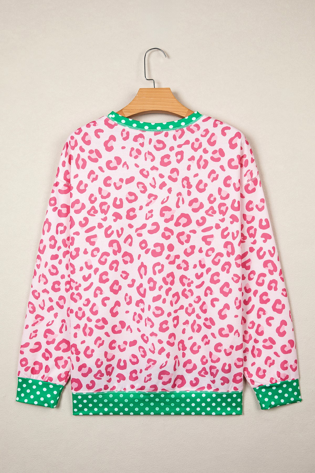 Leopard Polka Dot Long Sleeve Top