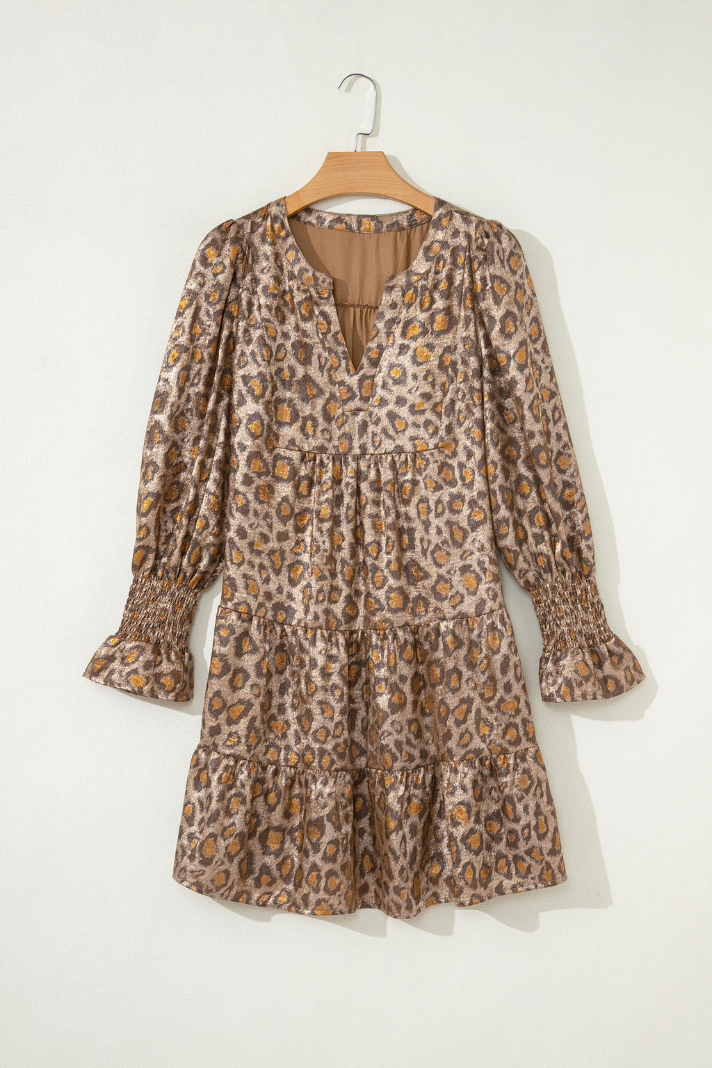 Khaki Leopard Print Dress