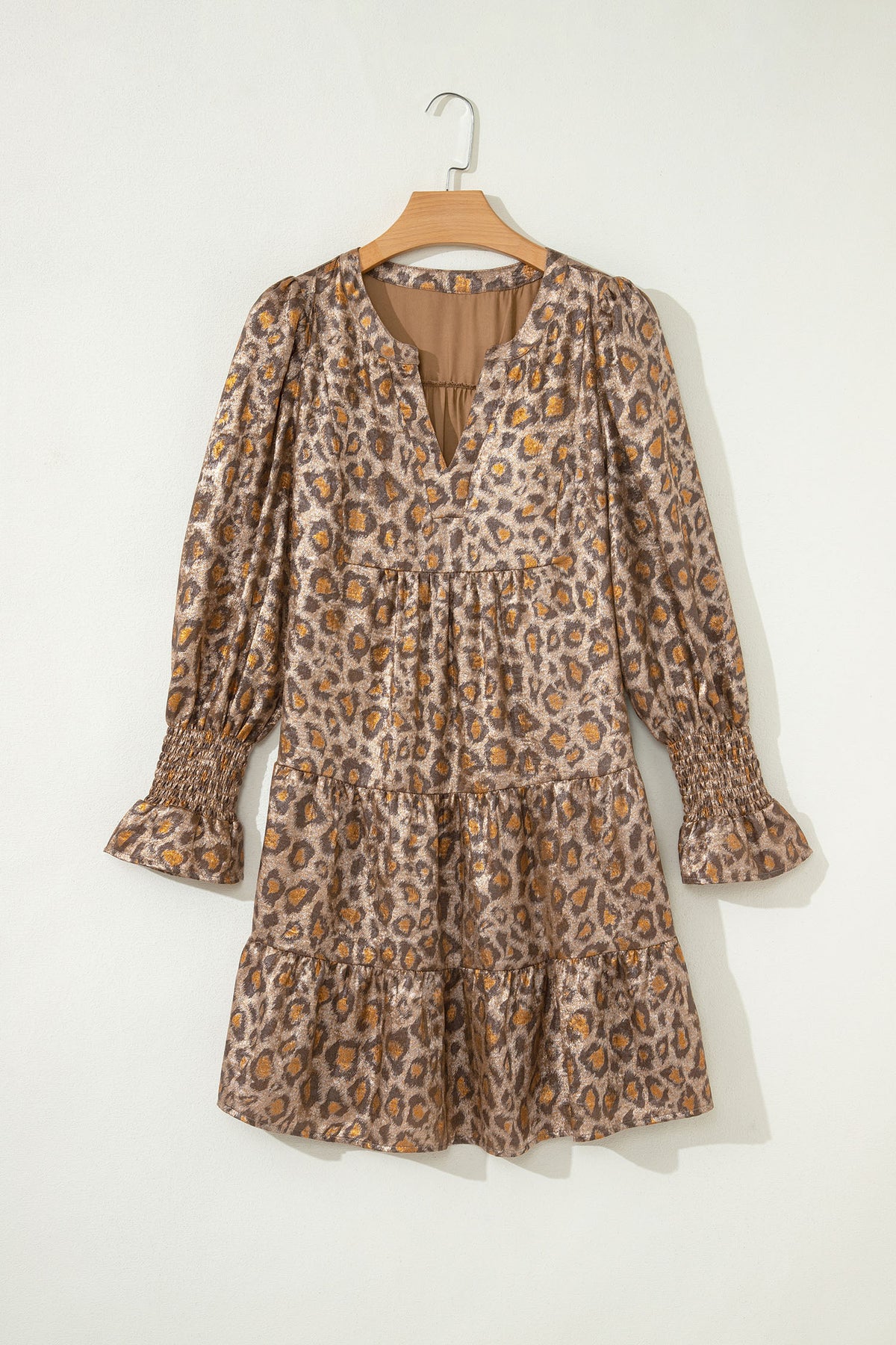Khaki Leopard Print Dress