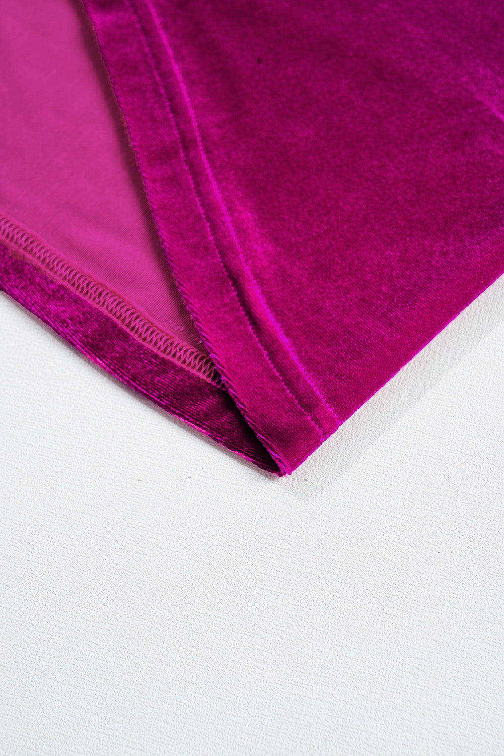 Bright Pink Plus Size Velvet Shirt