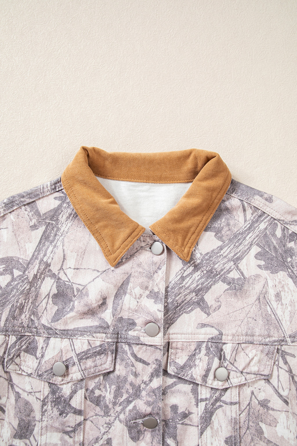 Camo Print Denim Jacket