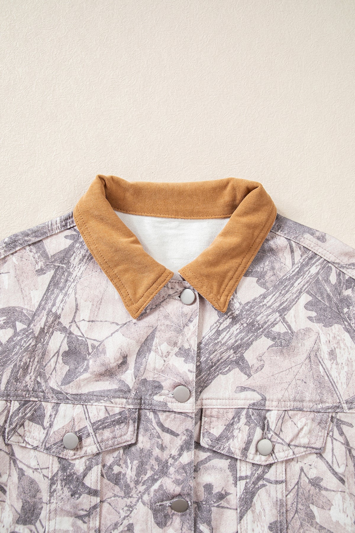 Camo Print Denim Jacket
