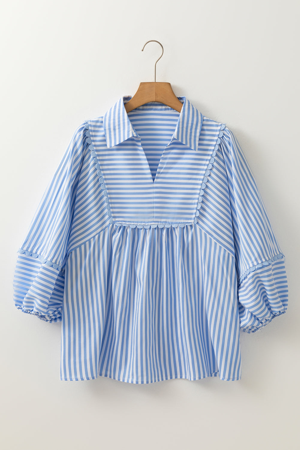Sky Blue Stripe Blouse