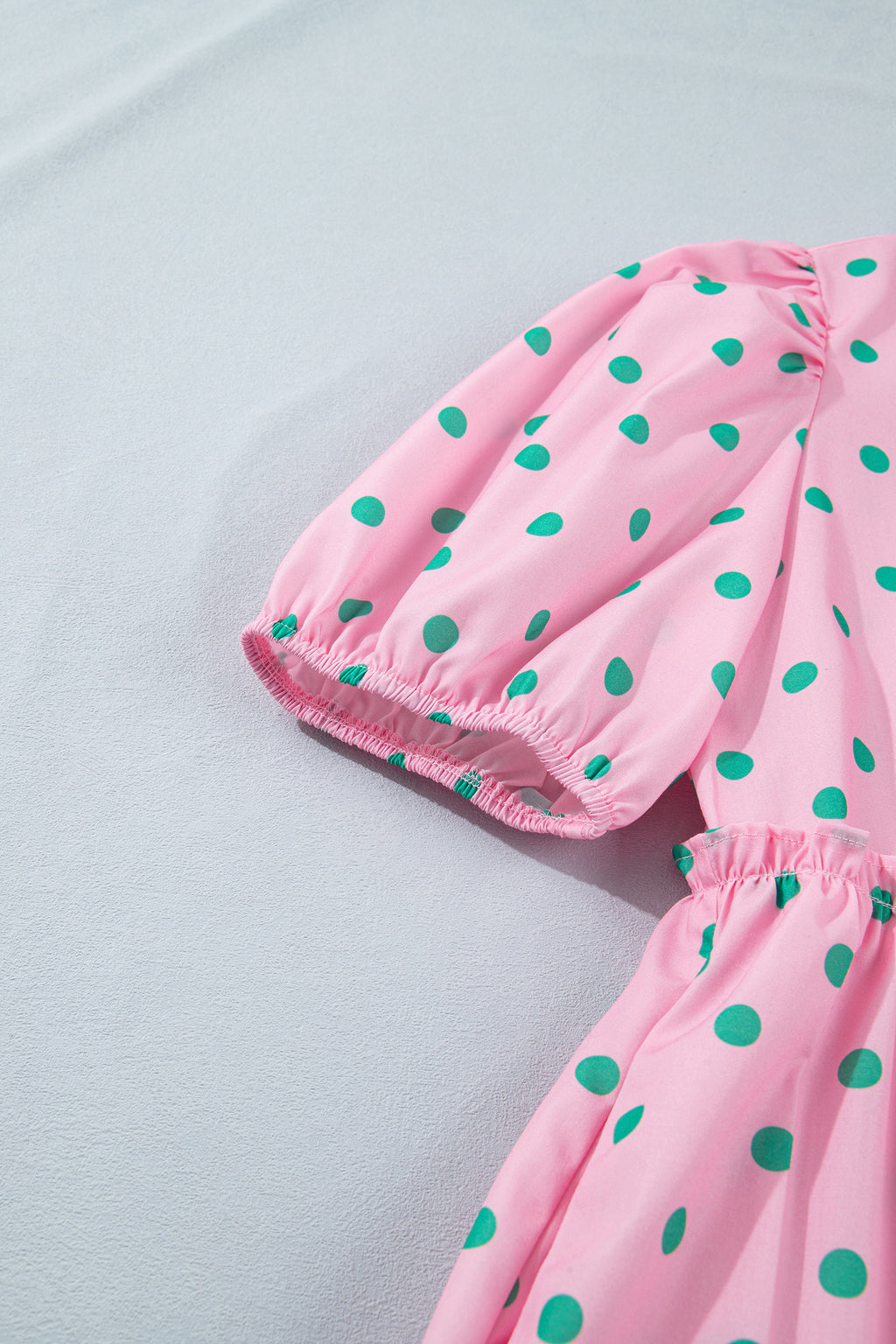 Pink Polka Dot Print Dress