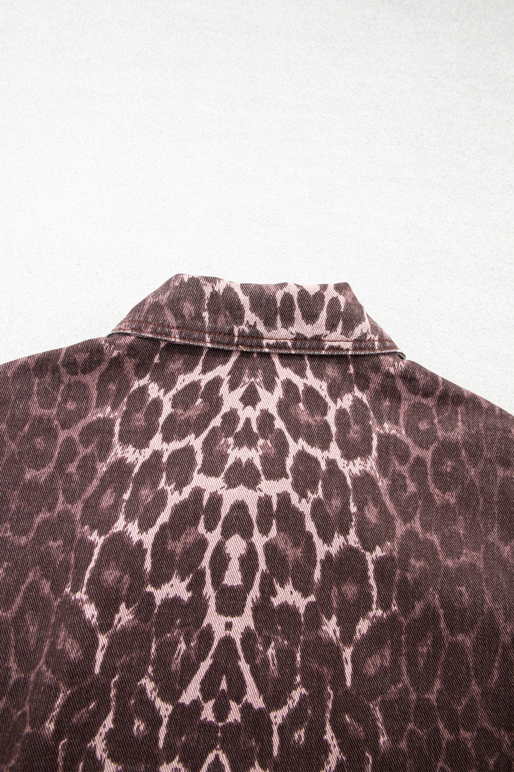 Leopard Print Denim Jacket
