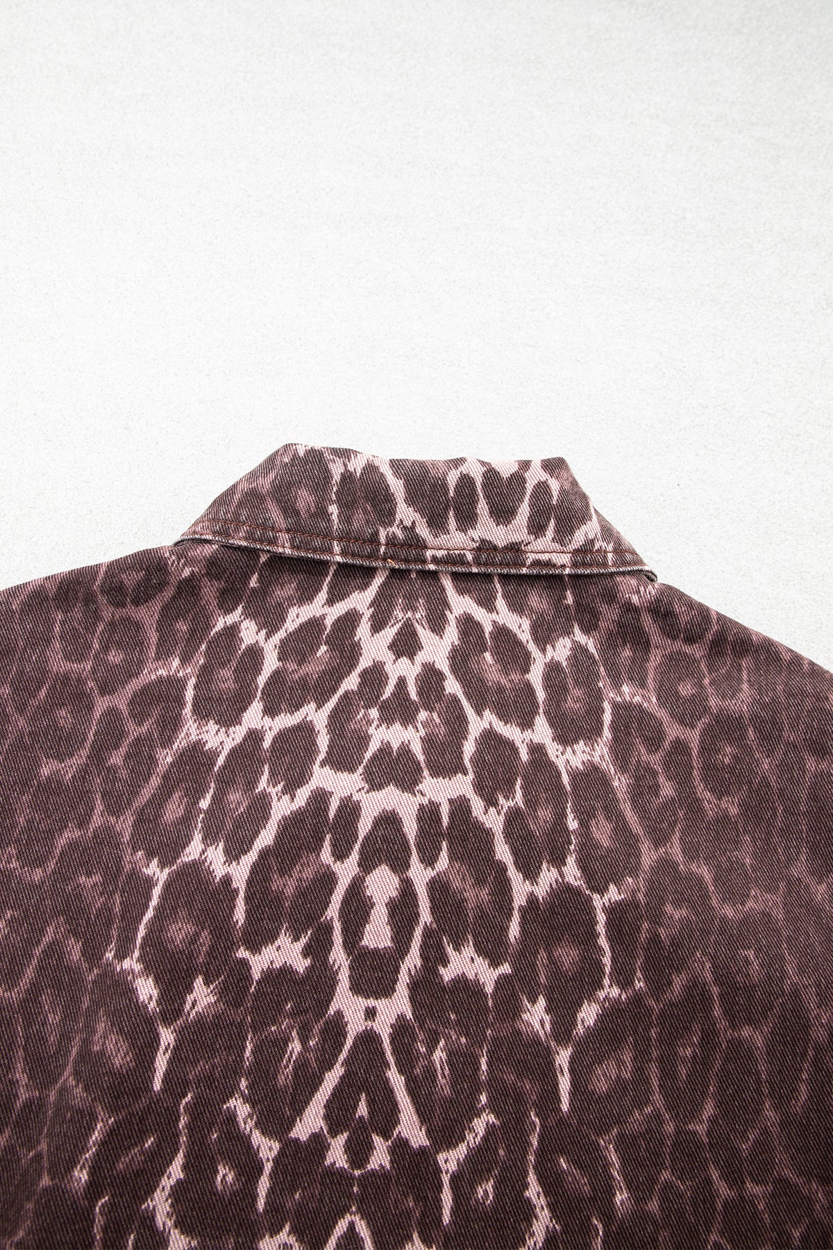 Leopard Print Denim Jacket