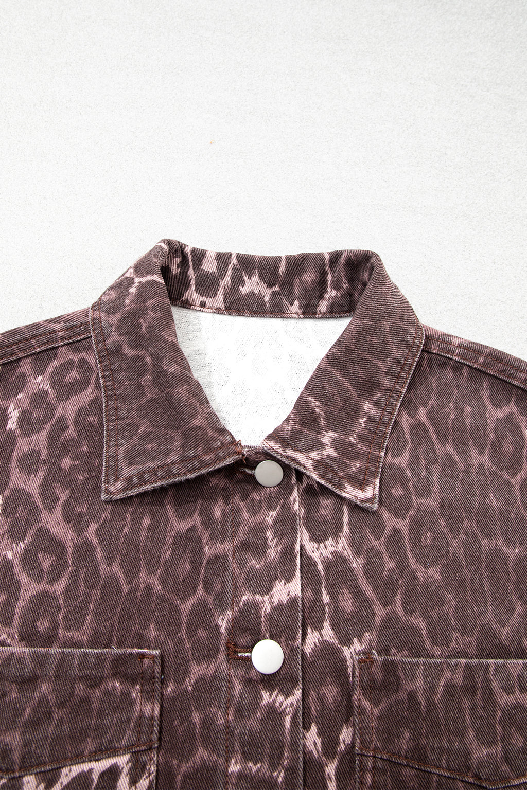 Leopard Print Denim Jacket