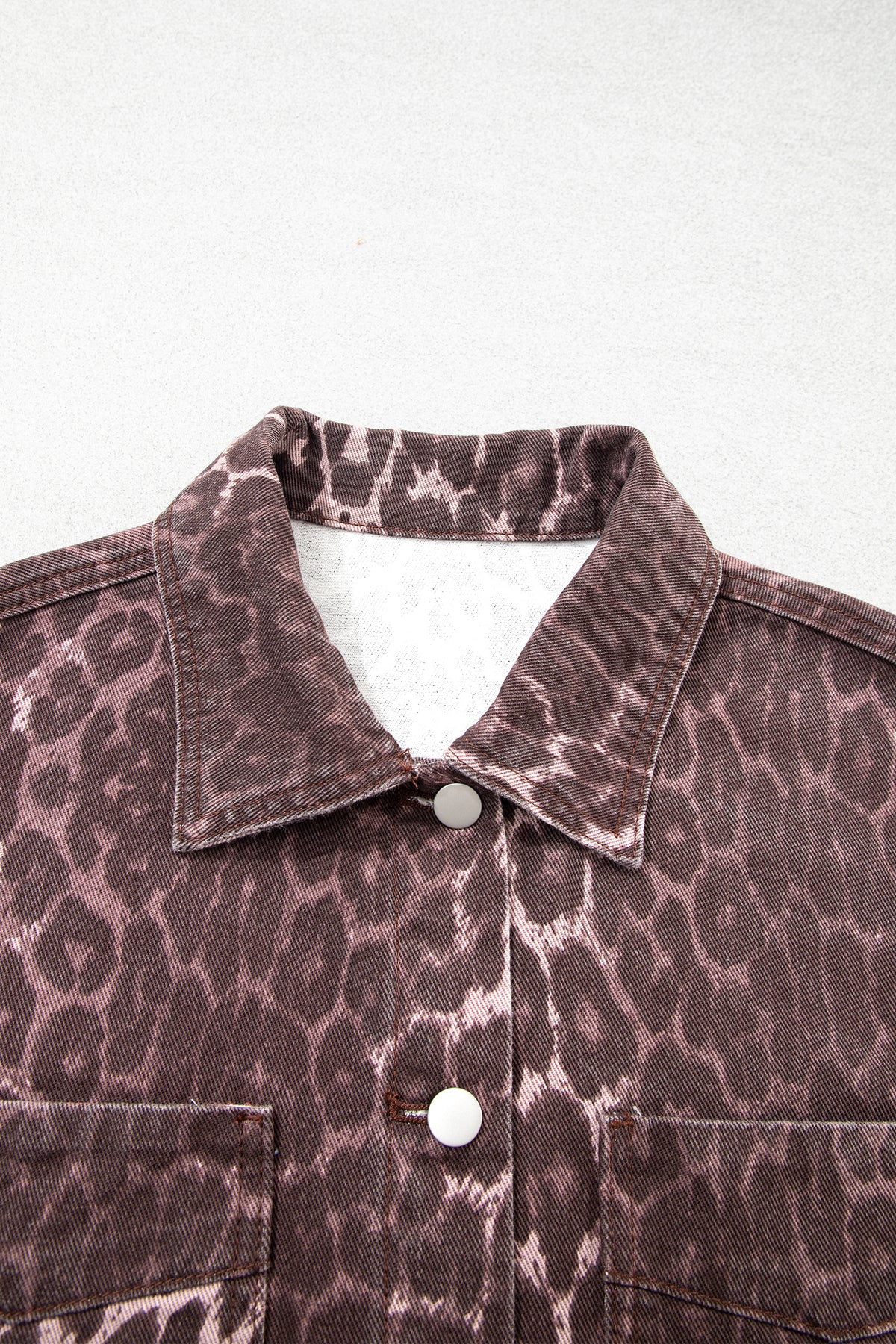 Leopard Print Denim Jacket