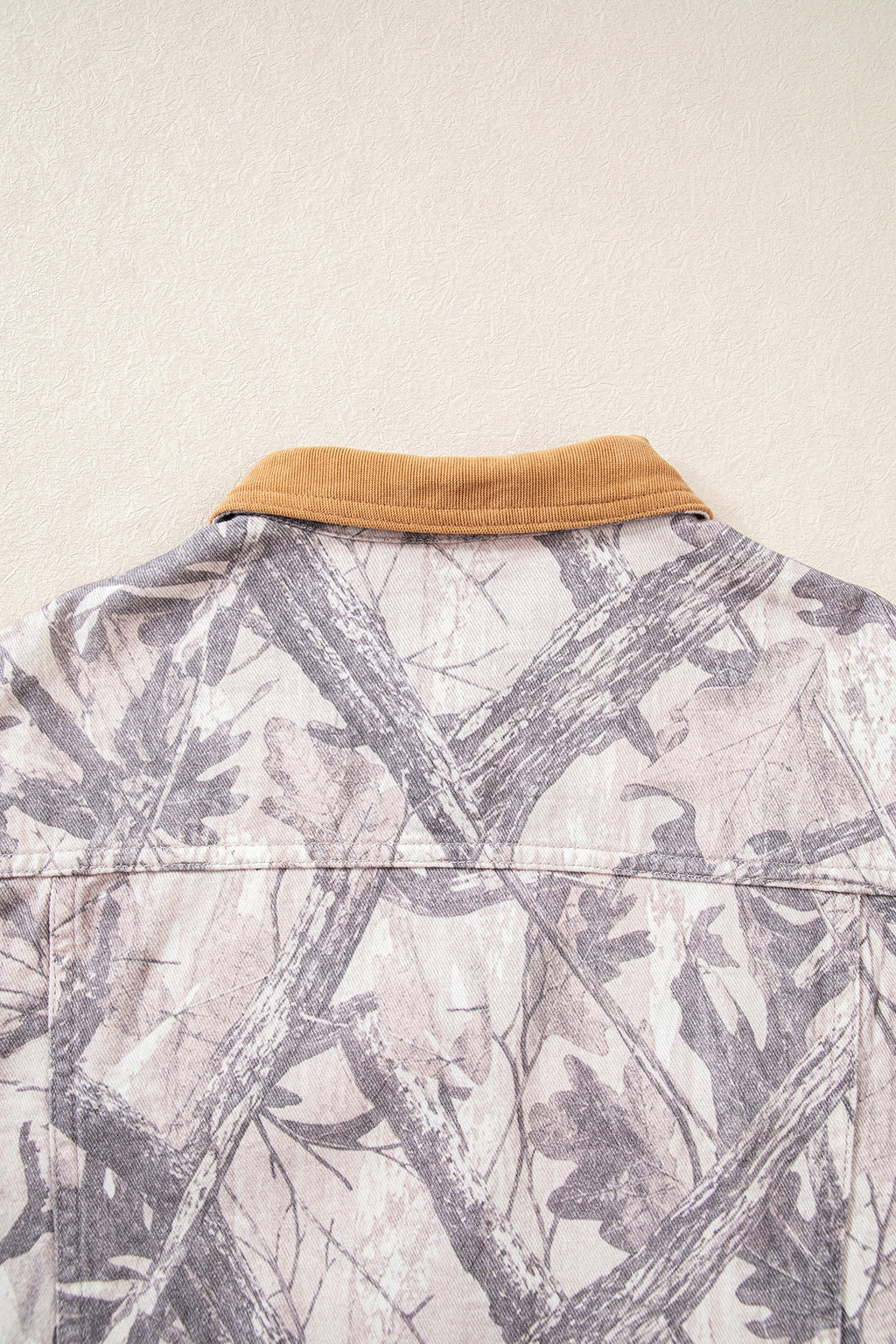 Camo Print Denim Jacket