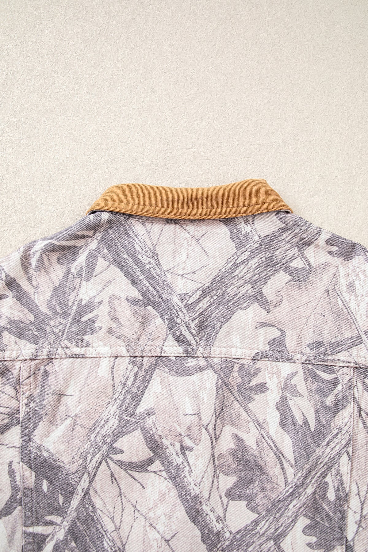 Camo Print Denim Jacket