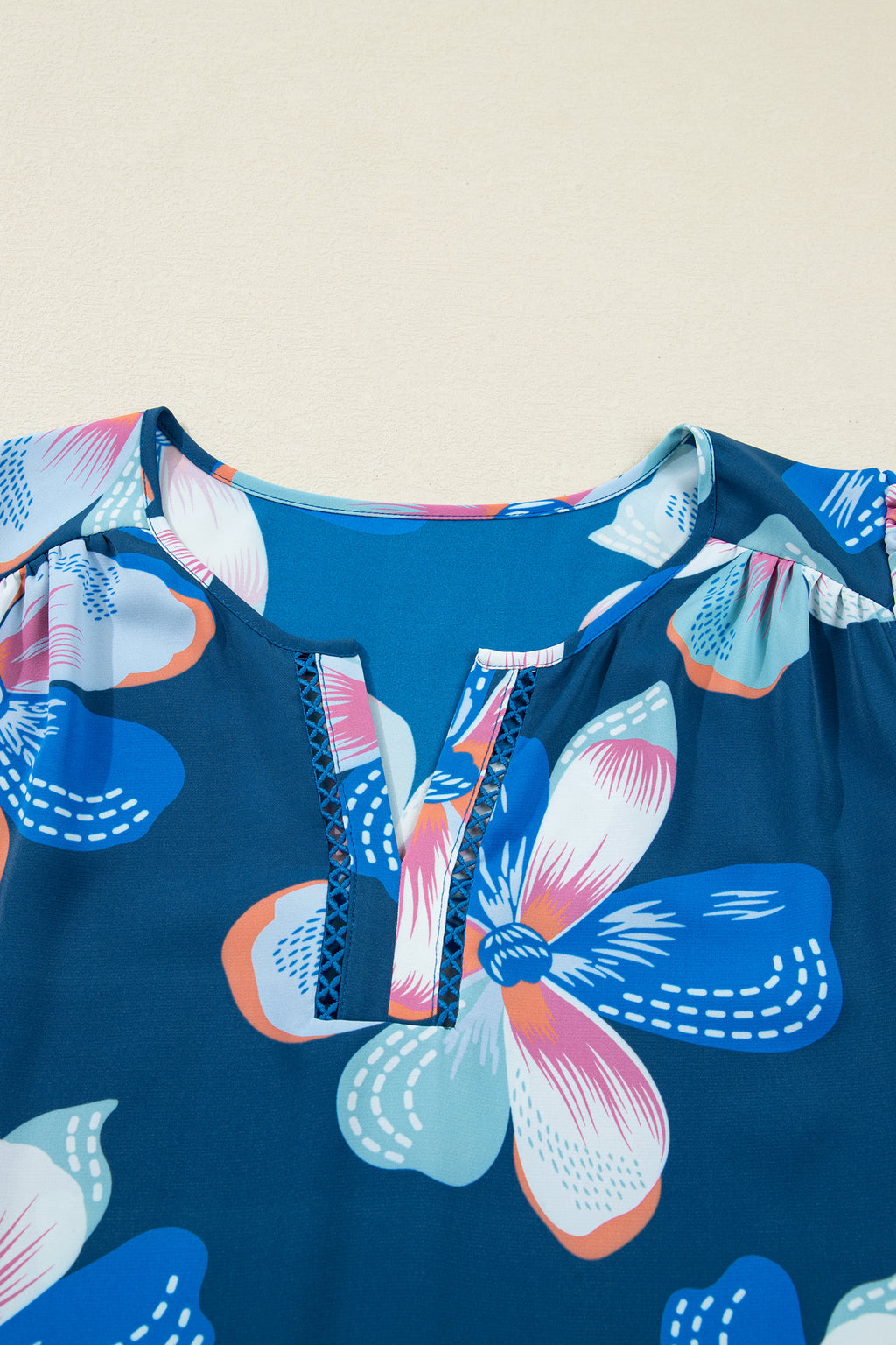 Blue Floral Print Dress