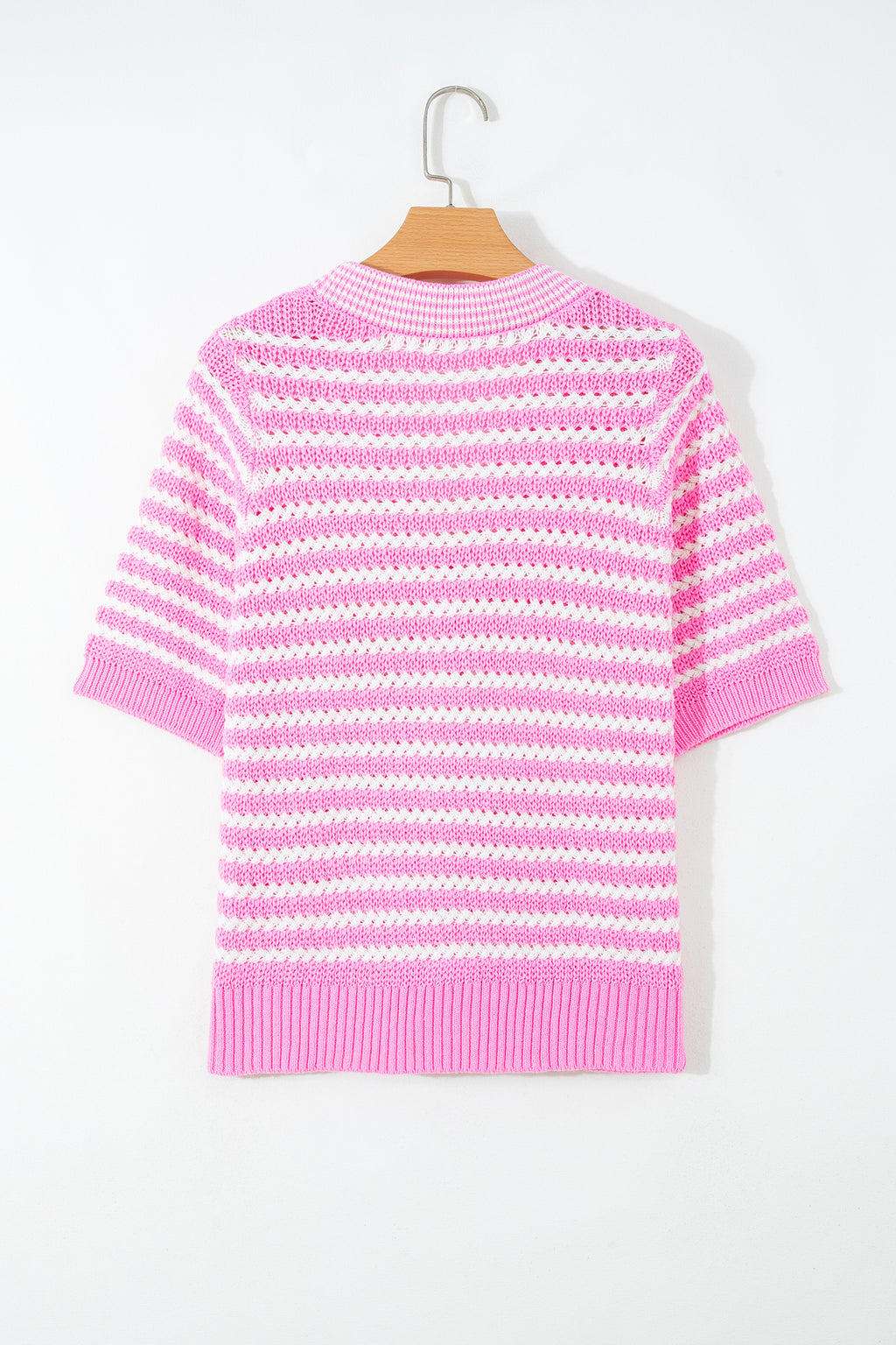 Sky Blue Stripe Bow Knot Sweater
