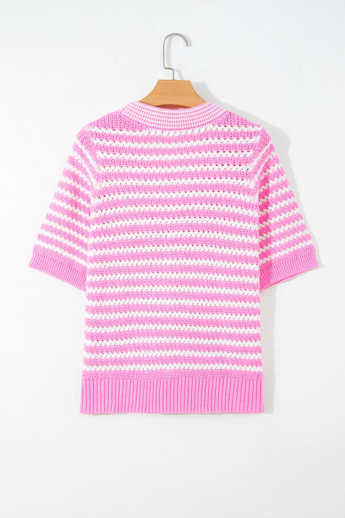 Sky Blue Stripe Bow Knot Sweater