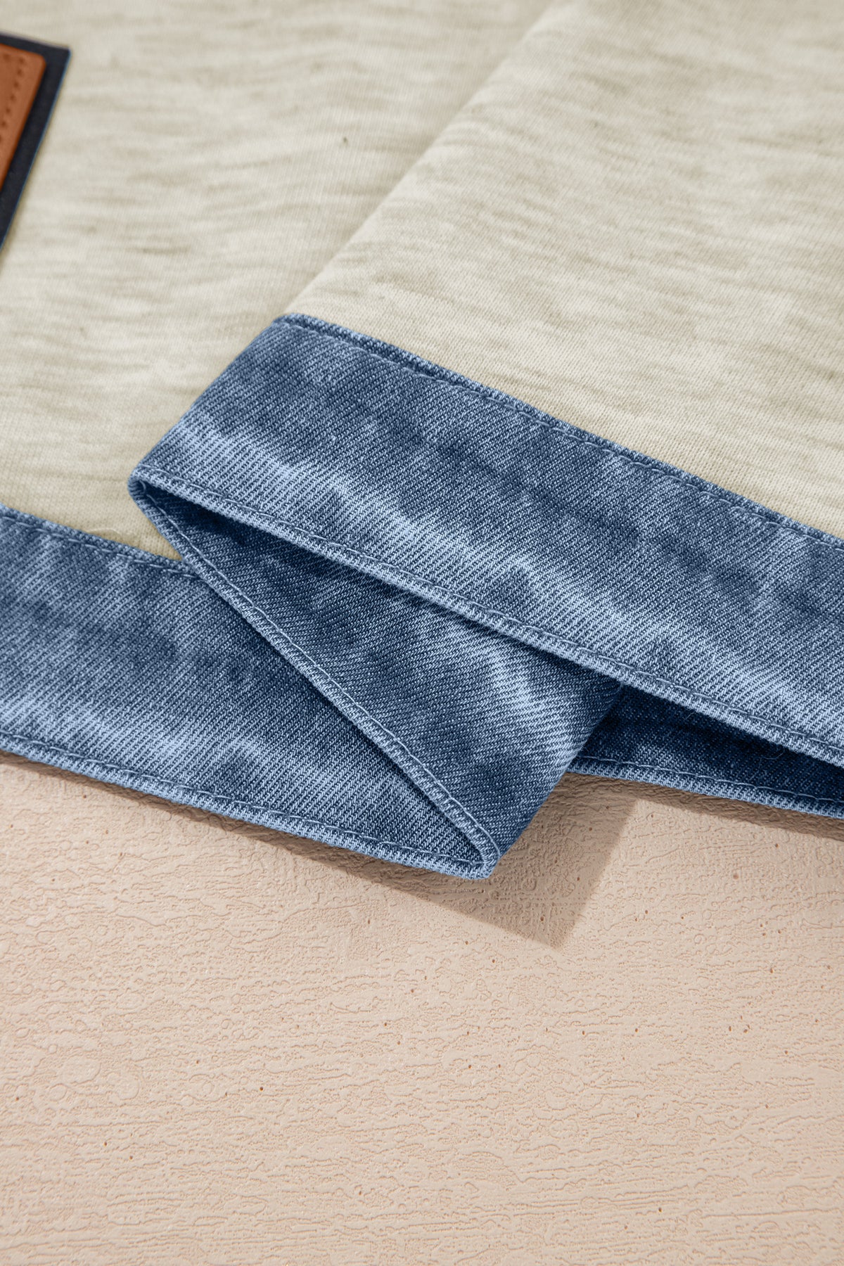 Parchment Denim Round Neck Tee