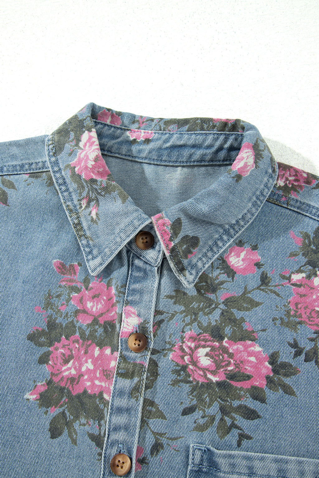 Floral Print Denim Jacket