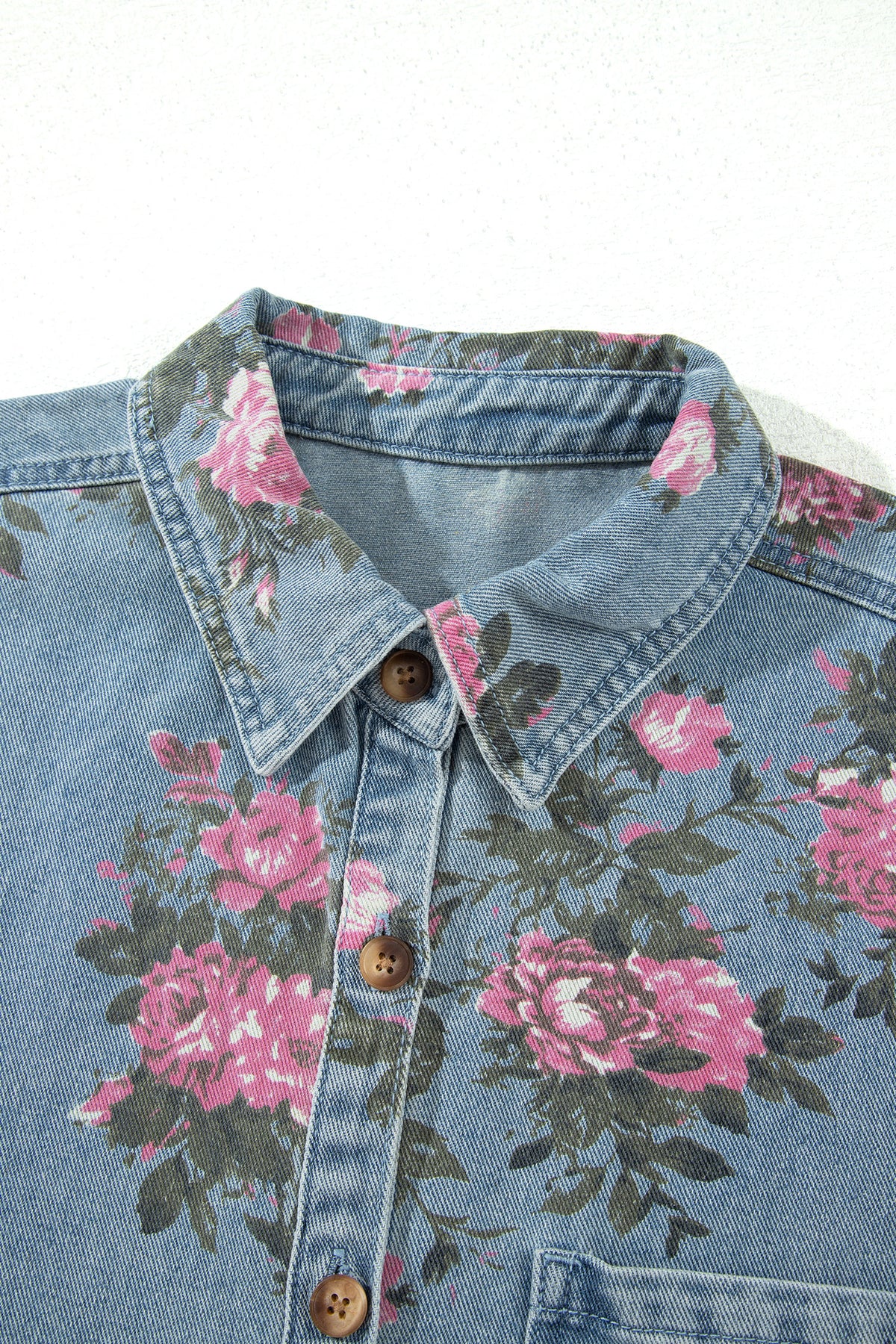 Floral Print Denim Jacket