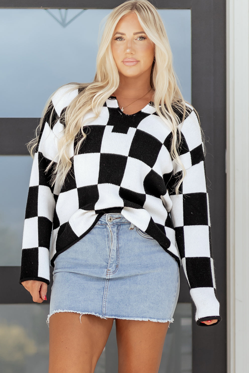 Checkered Sweater