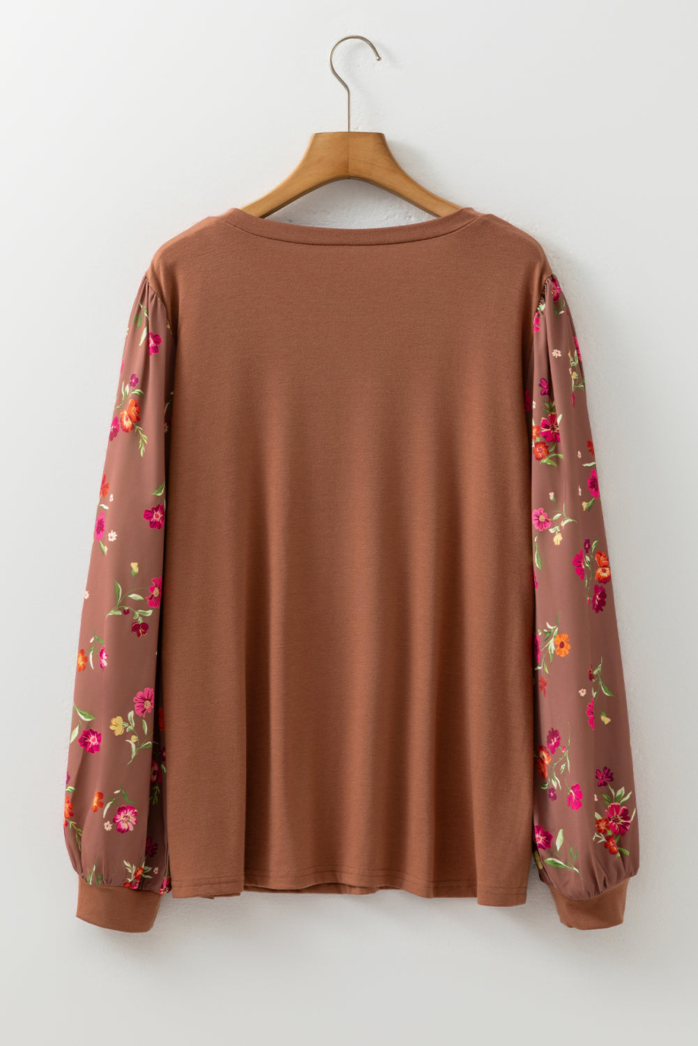 Plus size Brown Floral Blouse