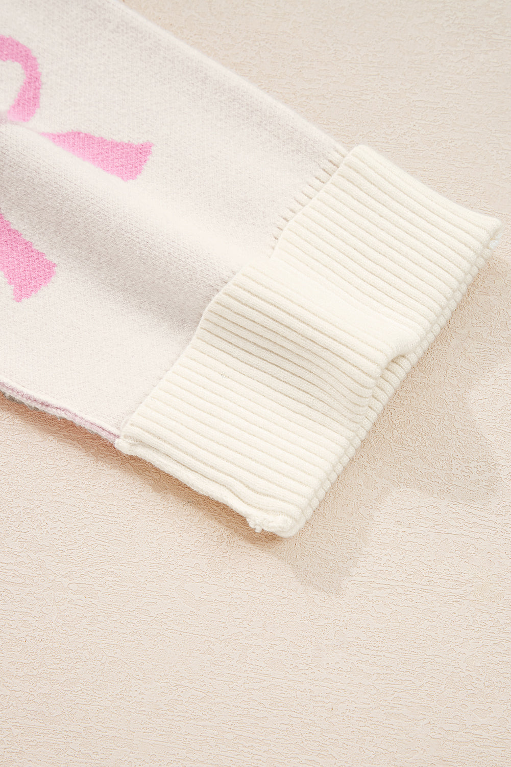 Pink Bow Loose Sweater