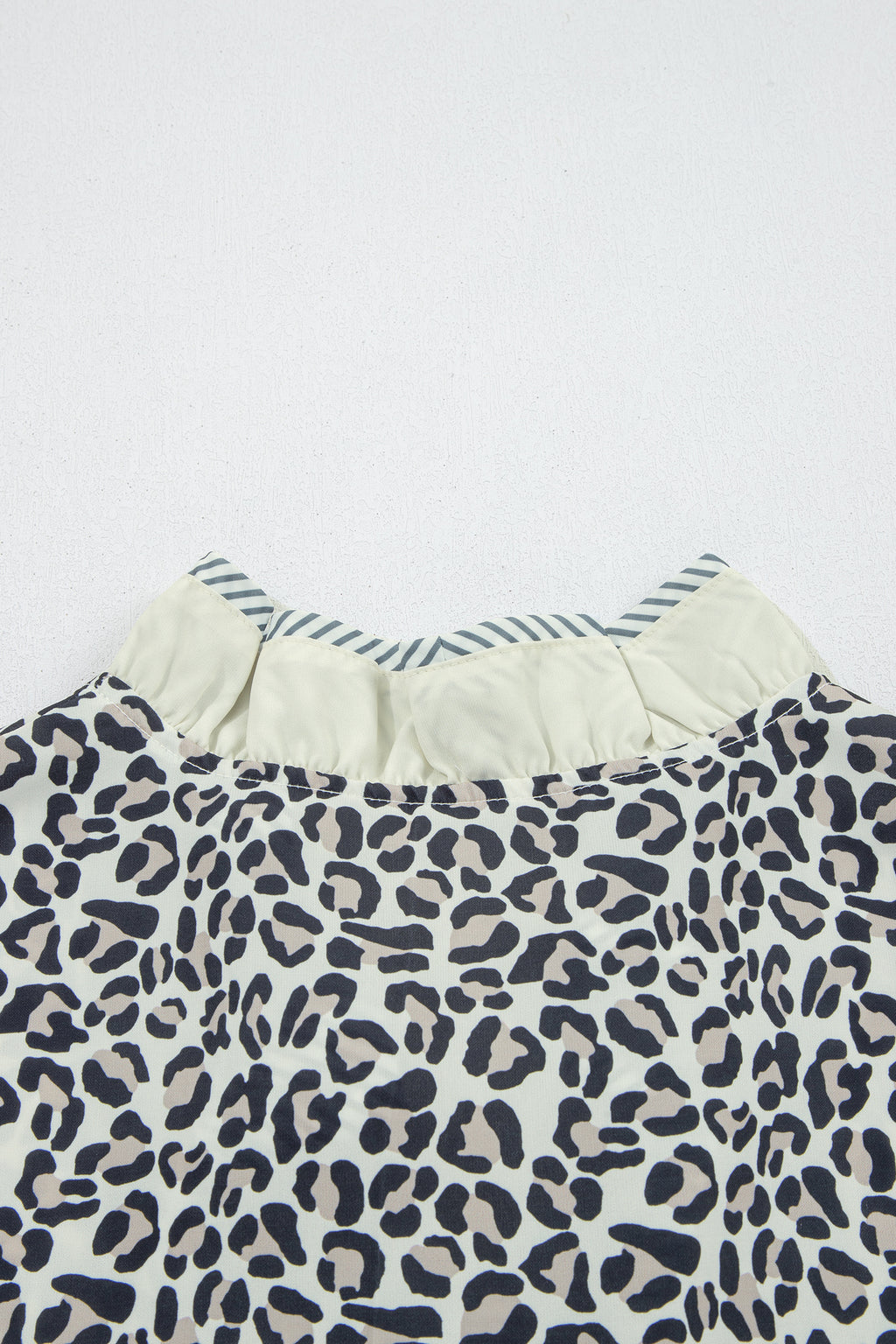 Black Plus Size Leopard Print Blouse
