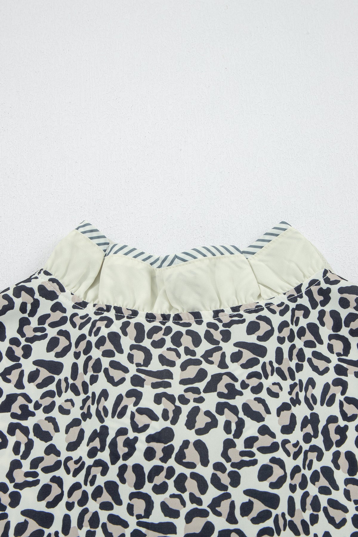 Black Plus Size Leopard Print Blouse
