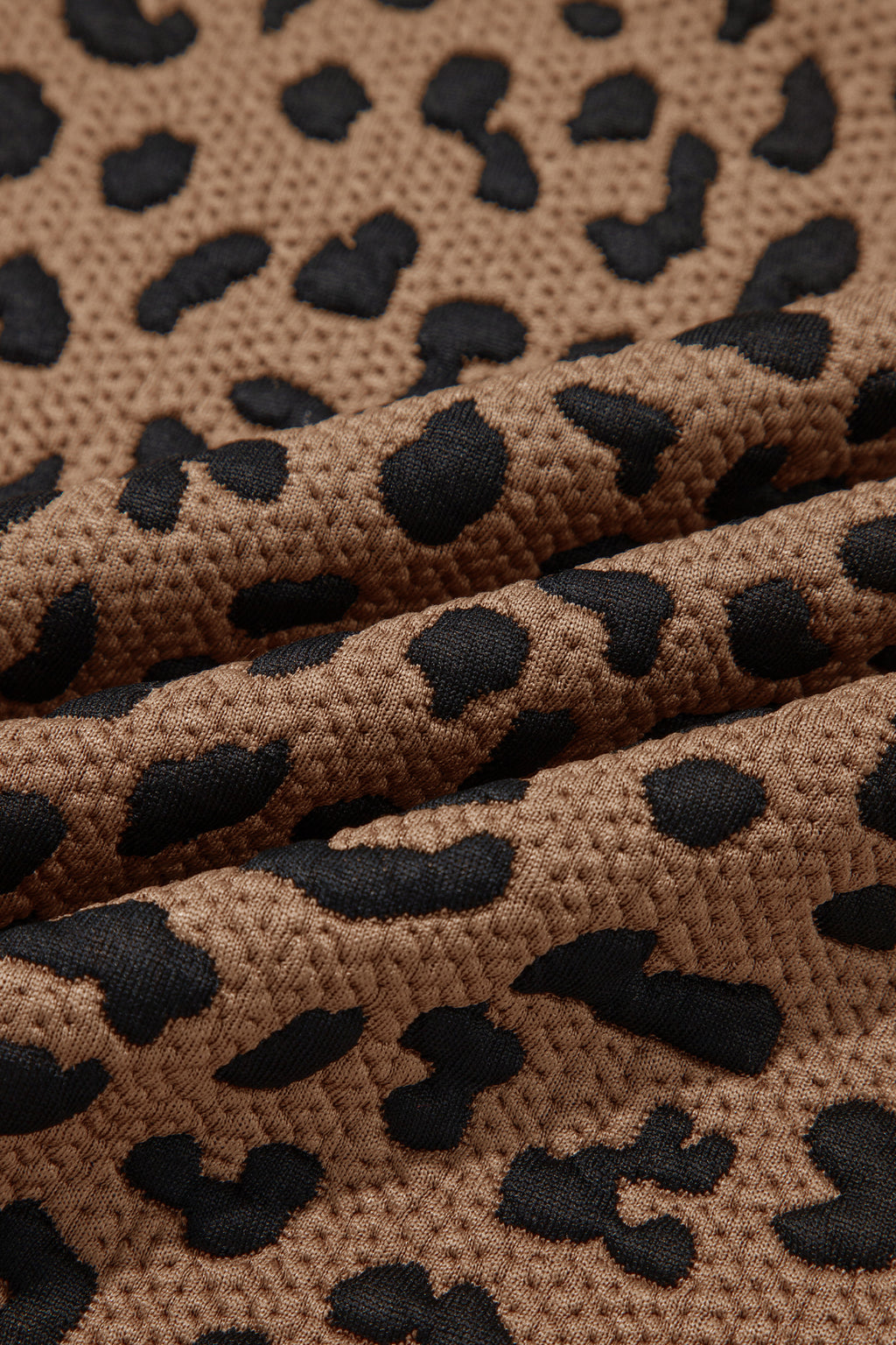 Brown Leopard Print Long Sleeve Pullover