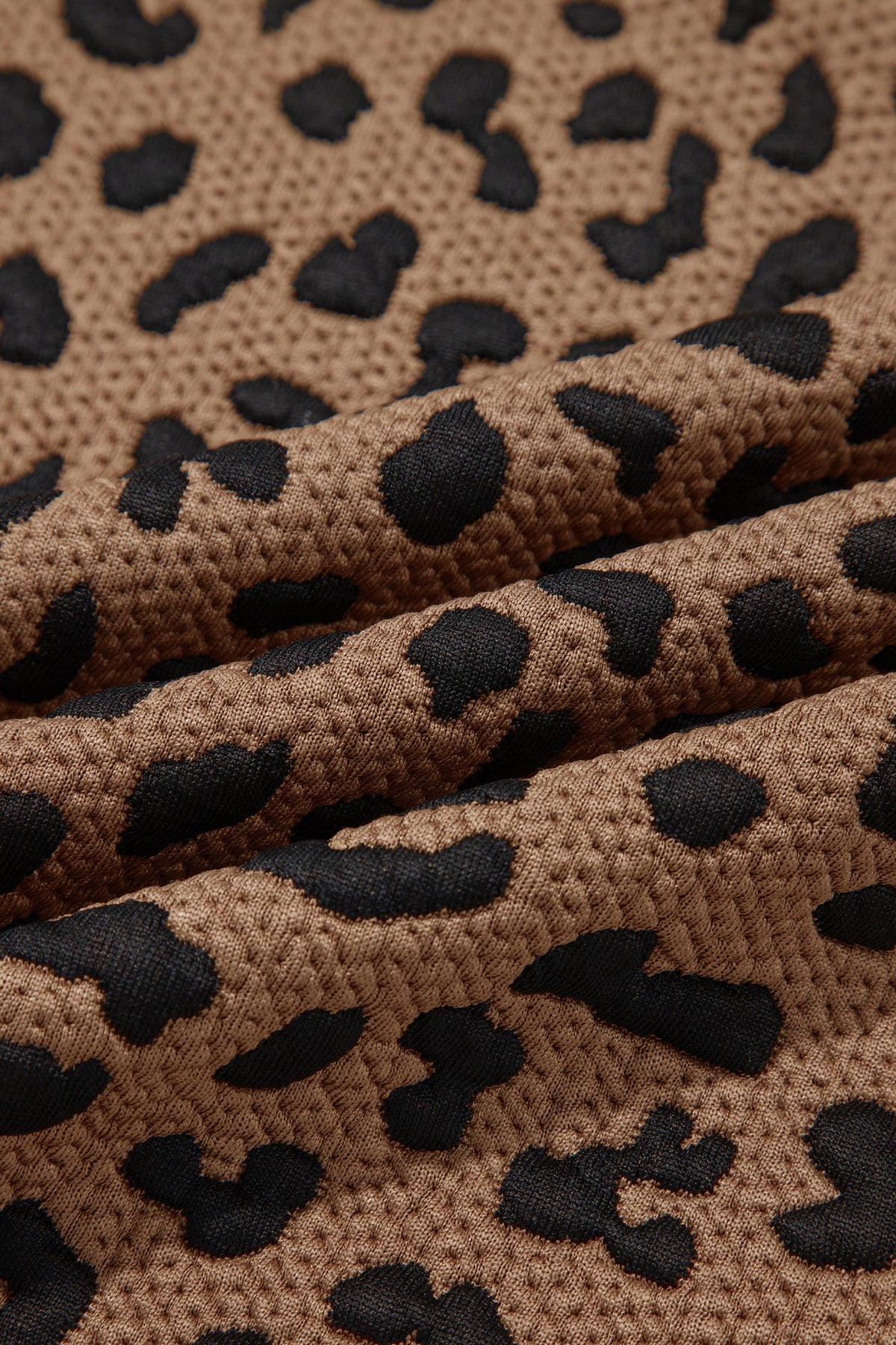 Brown Leopard Print Long Sleeve Pullover